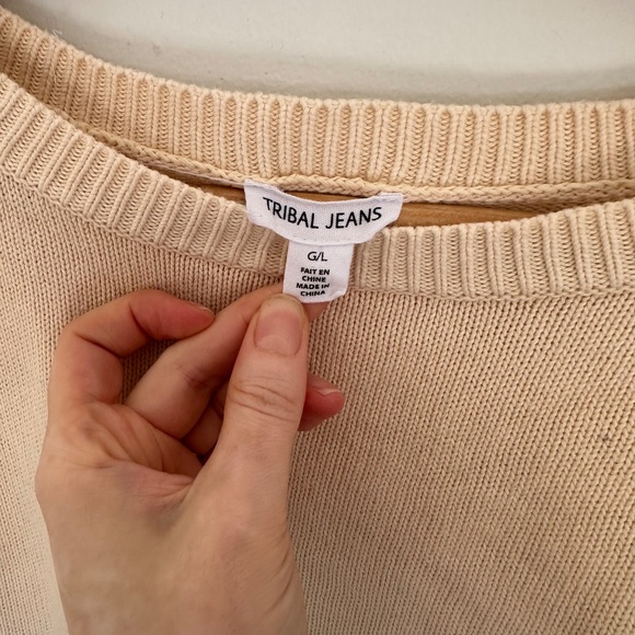 Tribal |   Women’s size Large  100% Cotton  Crew Neck Long Sleeve Sweater - Picture 5 of 8